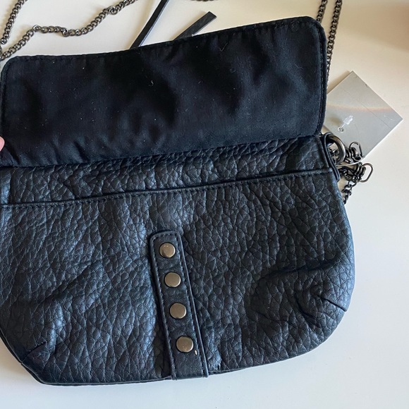 Deena & Ozzy black crossbody purse vegan leather - Picture 4 of 7